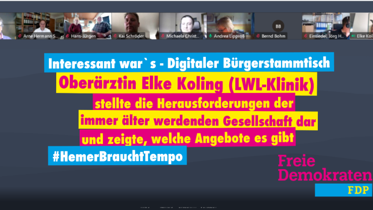 Digitaler Bürgerstammtisch der FDP Hemer