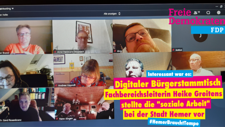 Digitaler Bürgerstammtisch der FDP Hemer